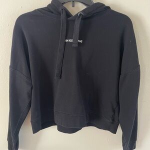 Calvin Klein Jeans Women’s Cropped Black  Hoodie Size S